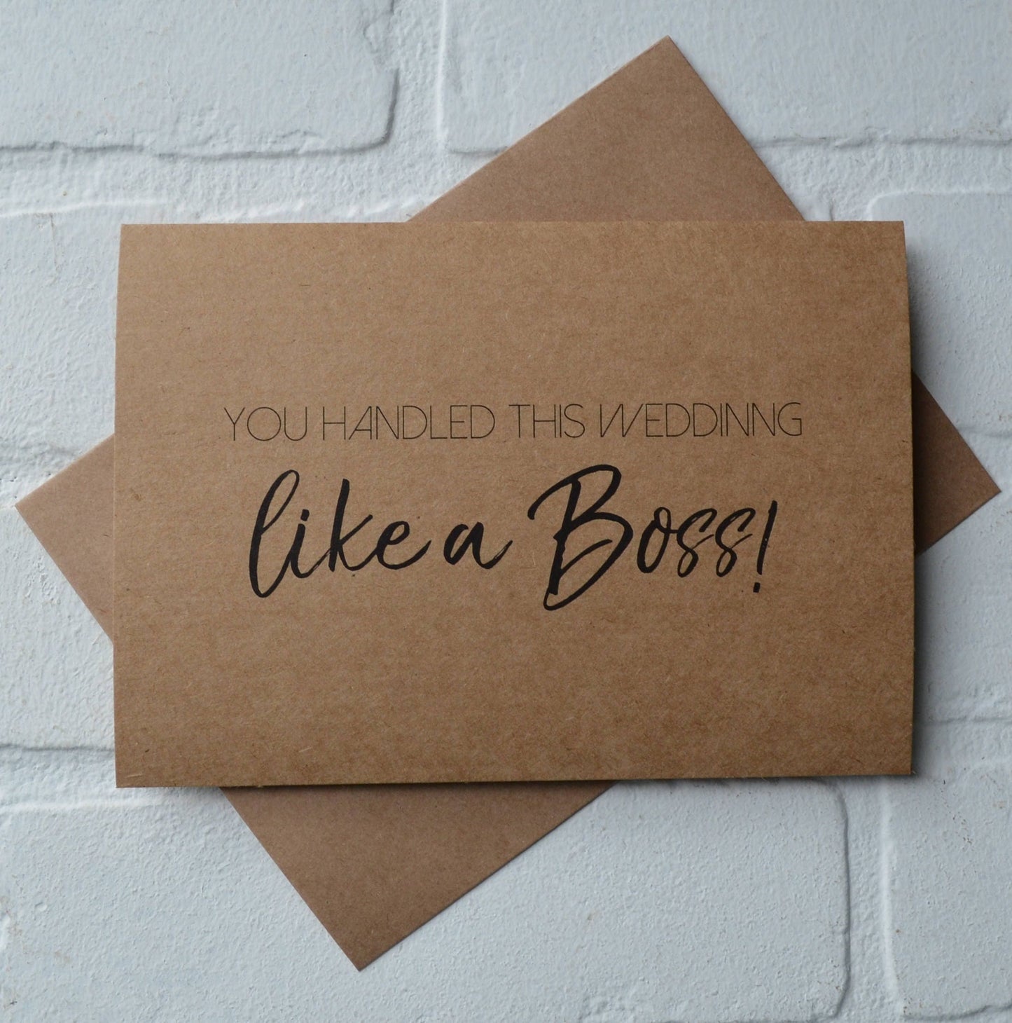 LIKE A BOSS wedding bridal party thank you cards