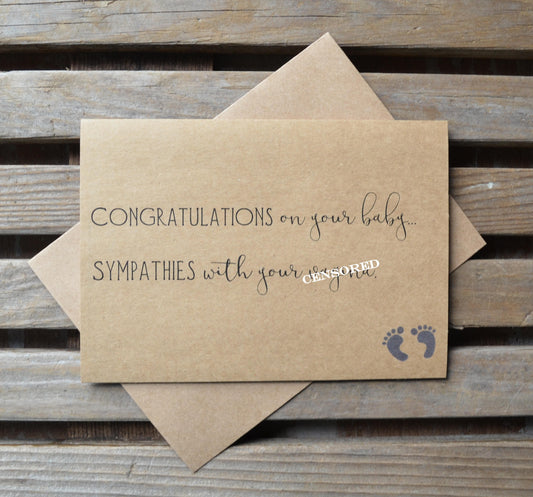 Congratulations on the baby sympathies with your vagina | new baby card | expecting parents