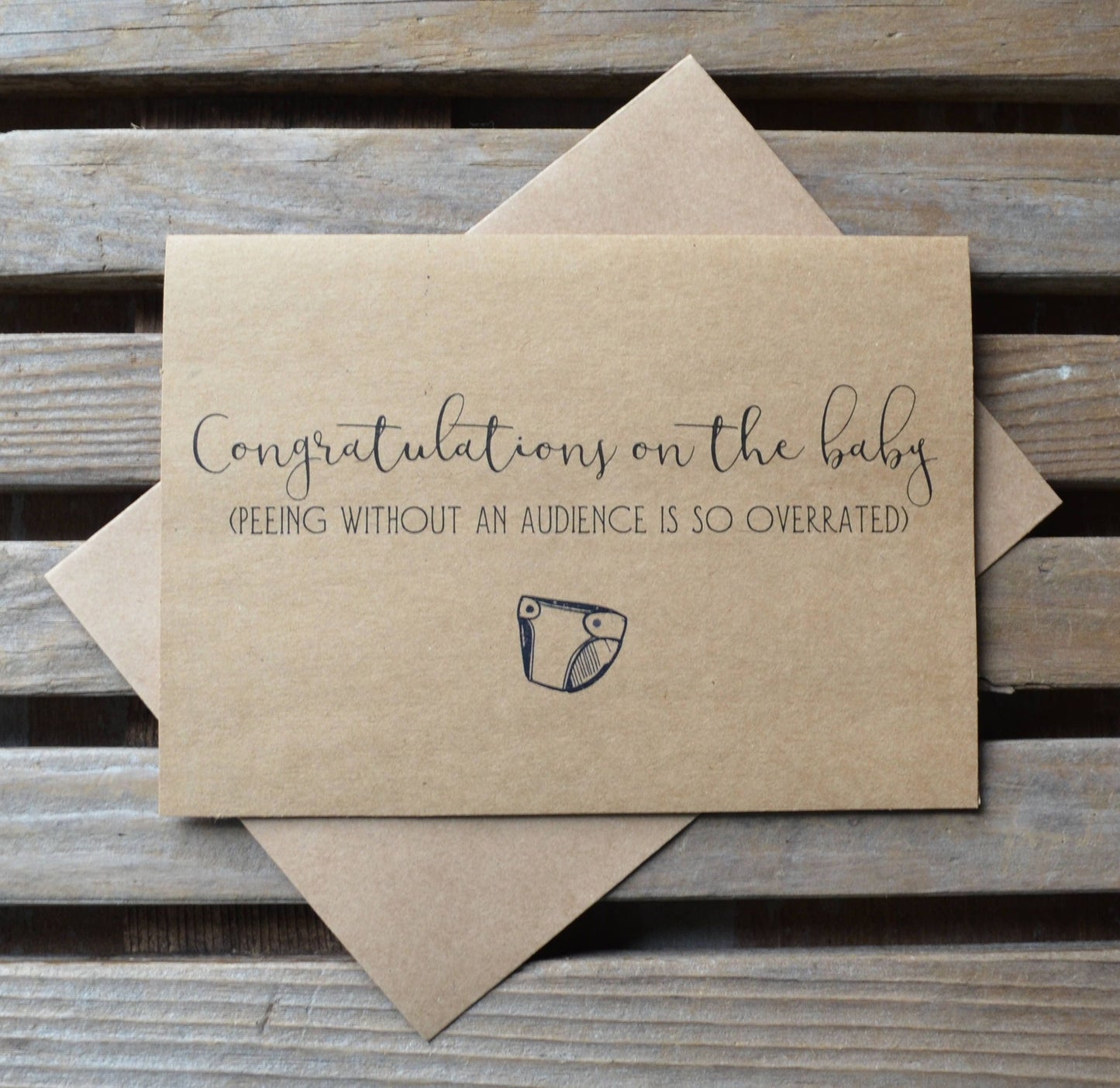 Congratulations on the baby (peeing without an audience is so overrated) | new baby card | expecting parents