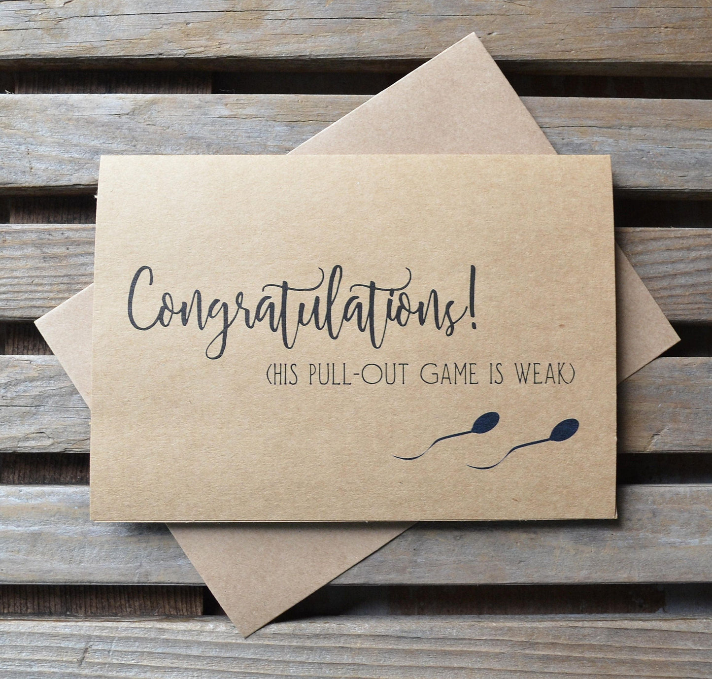 Congratulations (HIs pull-out game is weak) | new baby card | expecting parents