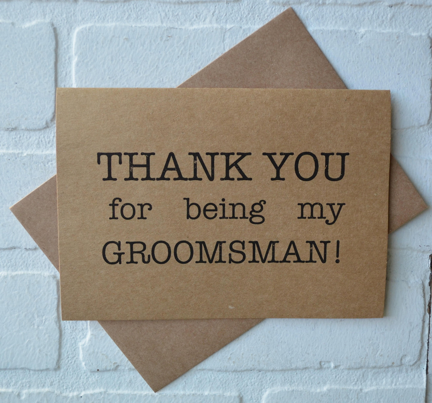 THANK YOU for being my groomsman wedding bridal party thank you cards