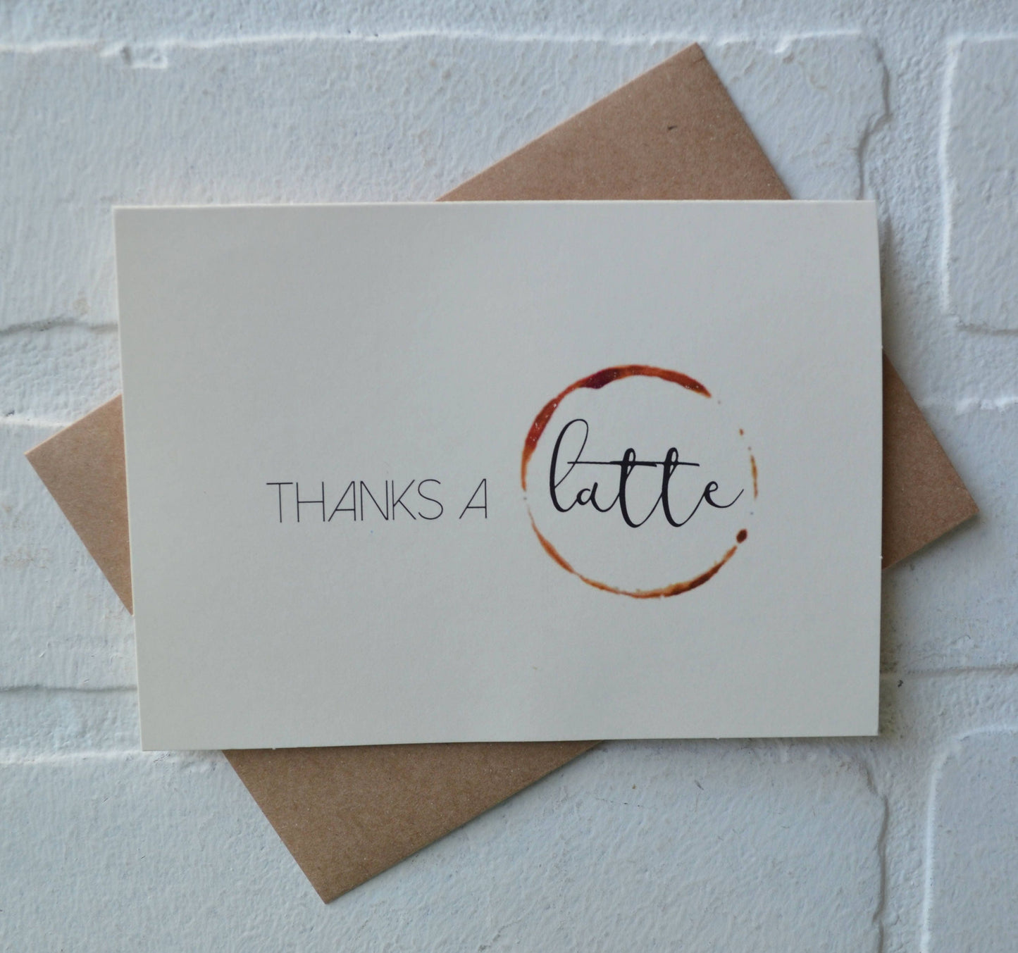 Thanks a latte | Thank You Greeting Cards | Coffee card