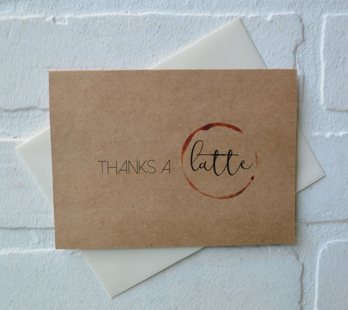 Thanks a latte | Thank You Greeting Cards | Coffee card