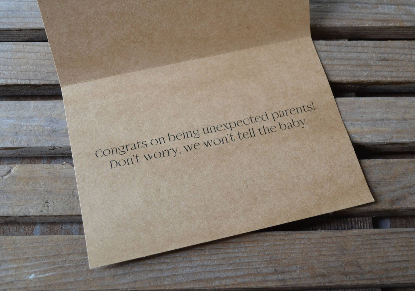 OOPSIES Congrats on being unexpected parents | new baby card | expecting parent
