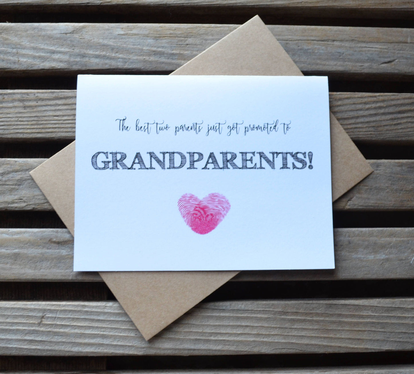 The best two parents just got promoted to grandparents | new baby card | expecting grandparent