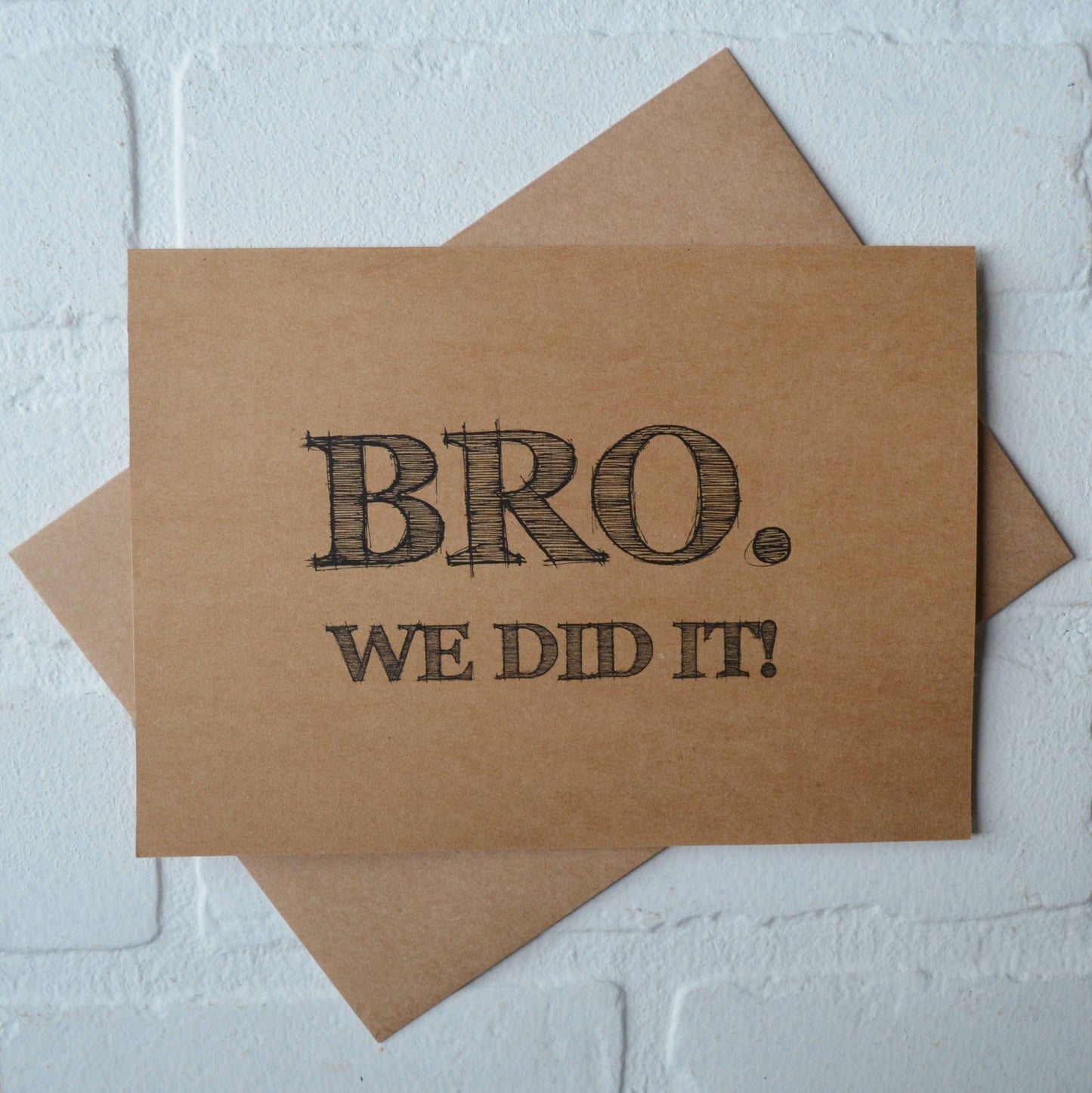 Bro we did it | wedding bridal party thank you cards