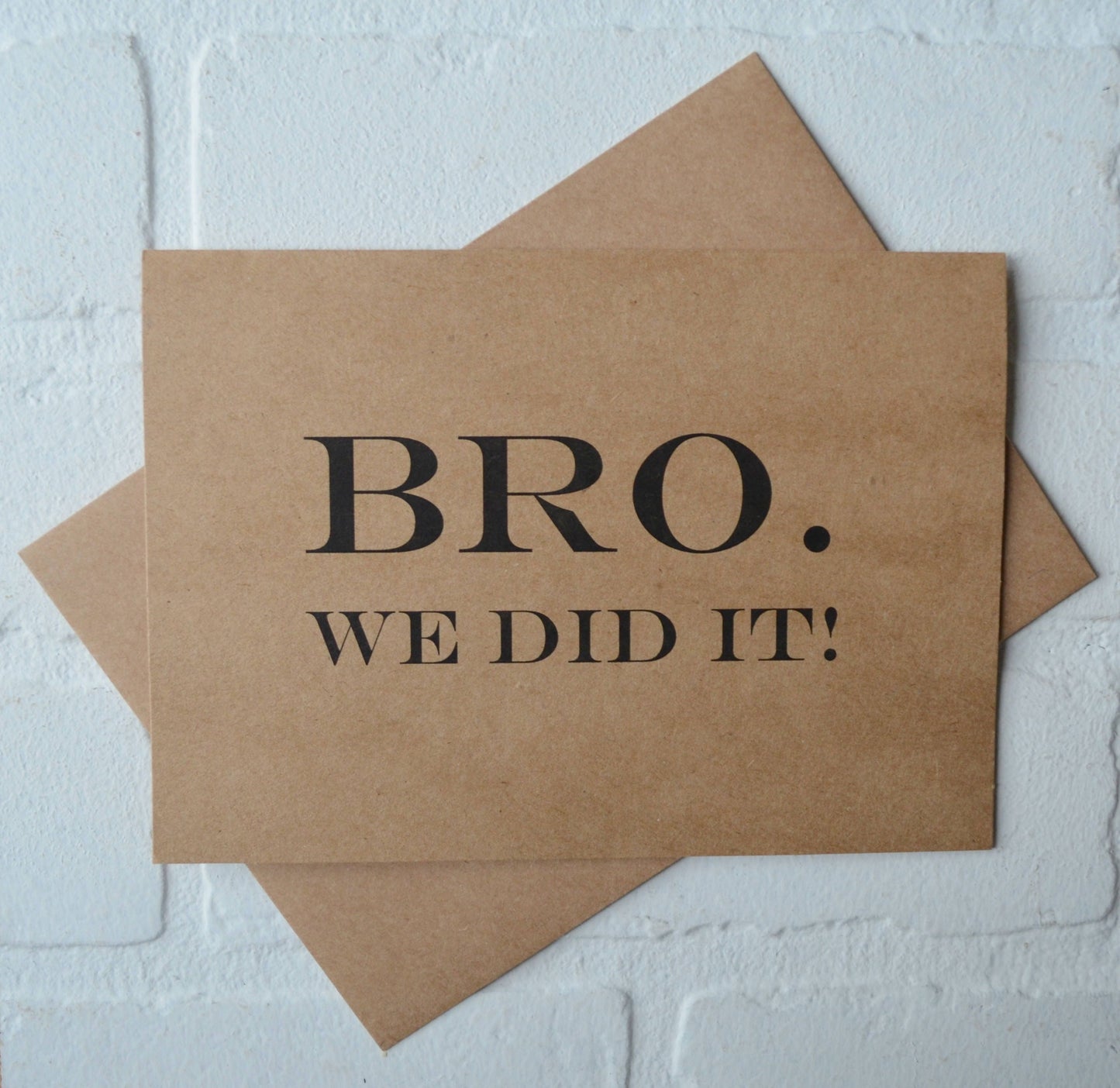 Bro we did it | wedding bridal party thank you card