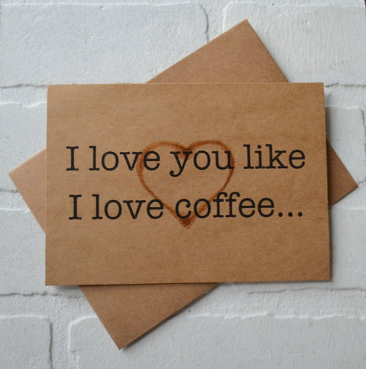 I LOVE you like I LOVE COFFEE | bridesmaid proposal cards | wedding party invite | coffee card
