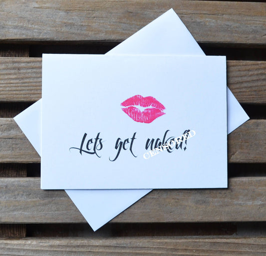 Lets get naked | Happy Valentine's Day Greeting Cards | Love Card