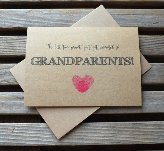The best two parents just got promoted to grandparents | new baby card | expecting grandparent