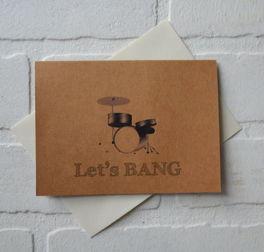 Let's bang | Happy Valentine's Day Greeting Cards | Love Card | Pun
