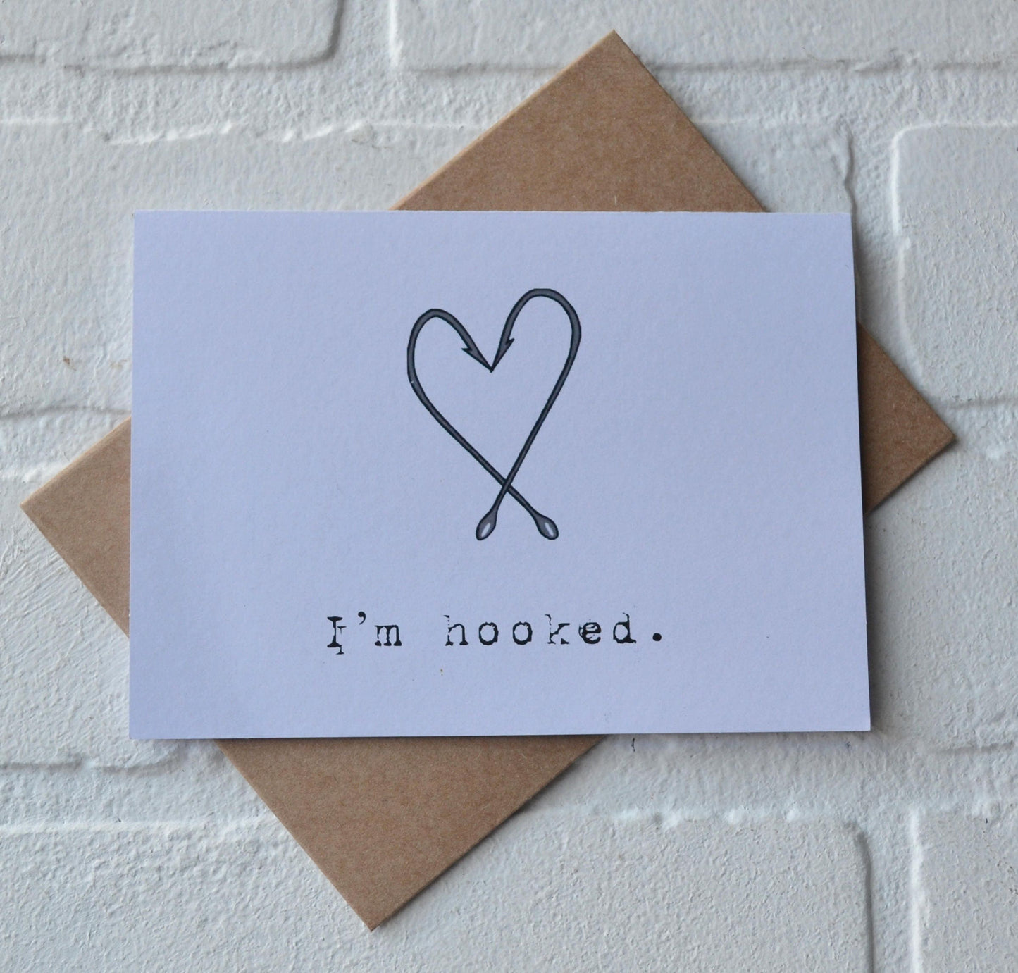 IM HOOKED | Fishing Card | Love | Happy Valentine's Day Greeting Cards