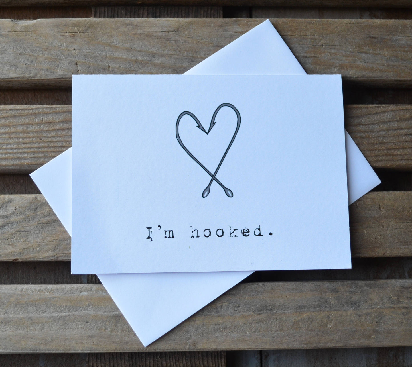 IM HOOKED | Fishing Card | Love | Happy Valentine's Day Greeting Cards