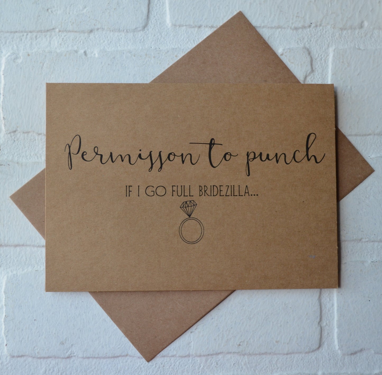 PERMISSION to PUNCH if I go BRIDEZILLA | bridesmaid proposal cards | wedding party invite