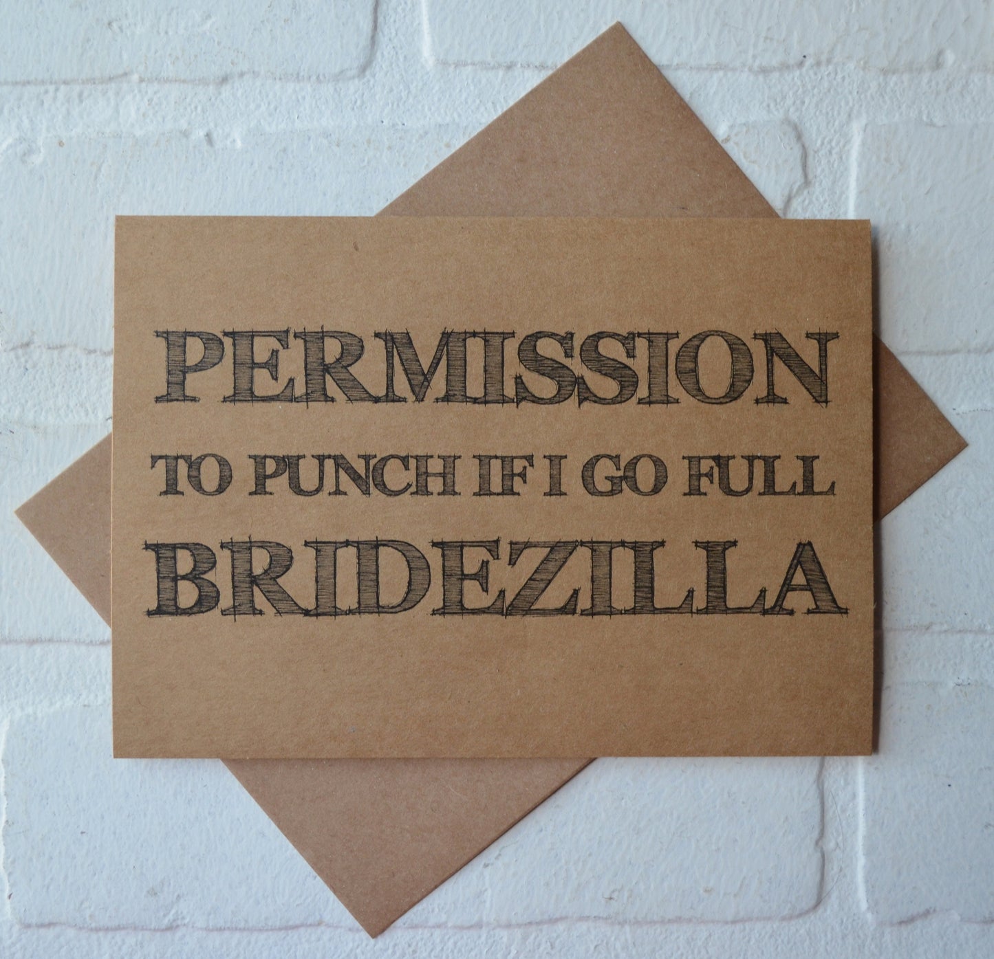 PERMISSION to PUNCH if I go BRIDEZILLA | bridesmaid proposal cards | wedding party invite