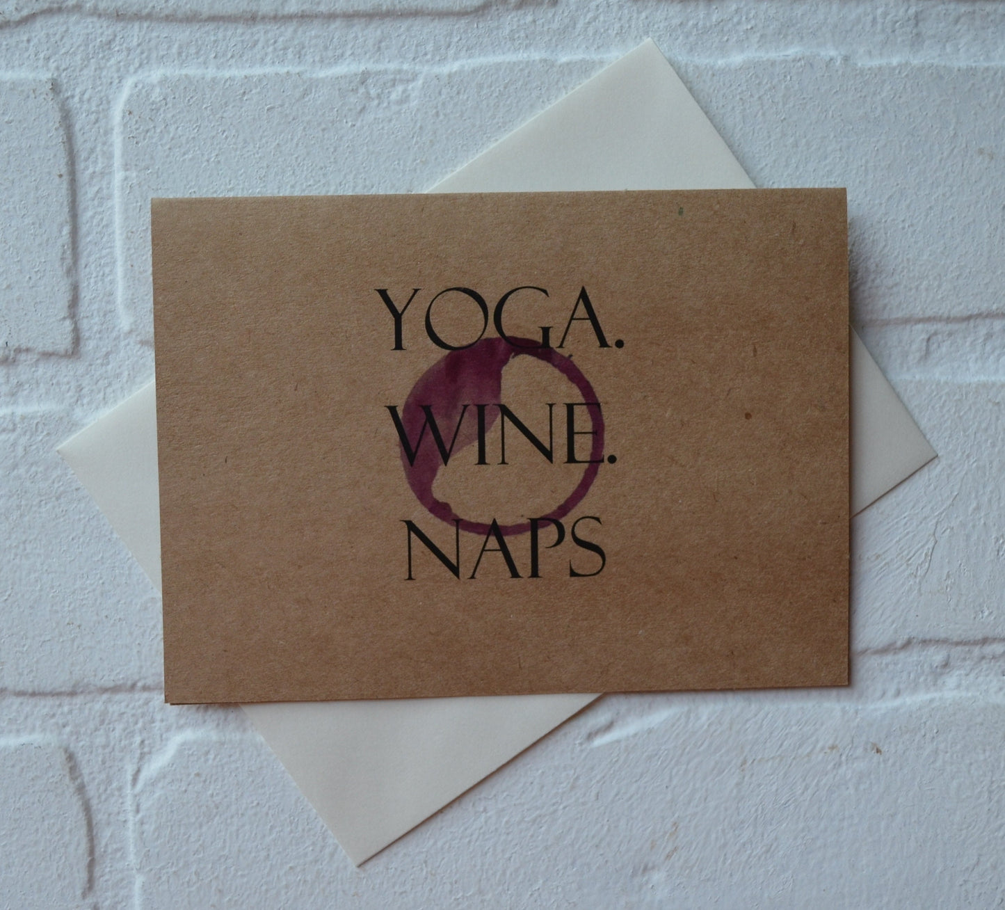 YOGA. WINE. NAPS. | yoga greeting cards