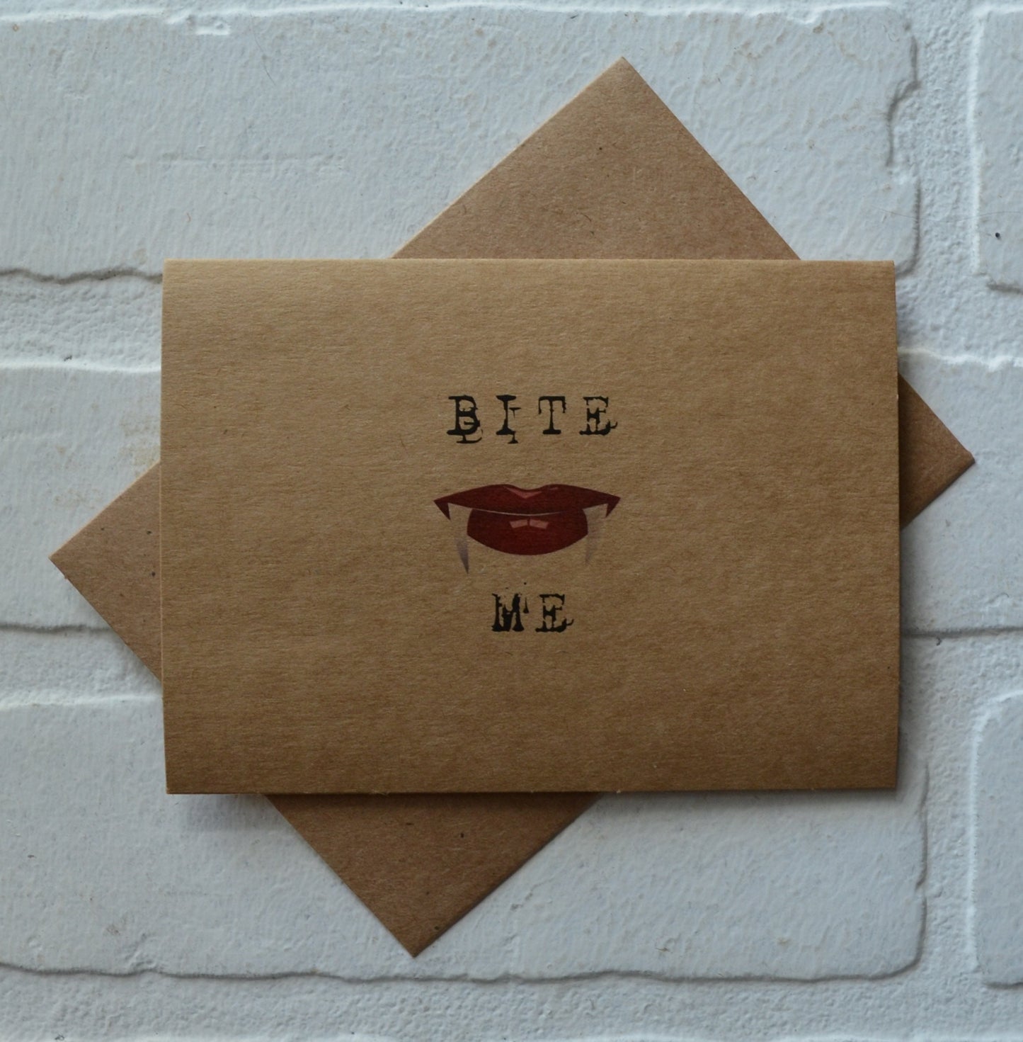 BITE ME | Halloween Card | Love | Happy Valentine's Day Greeting Cards