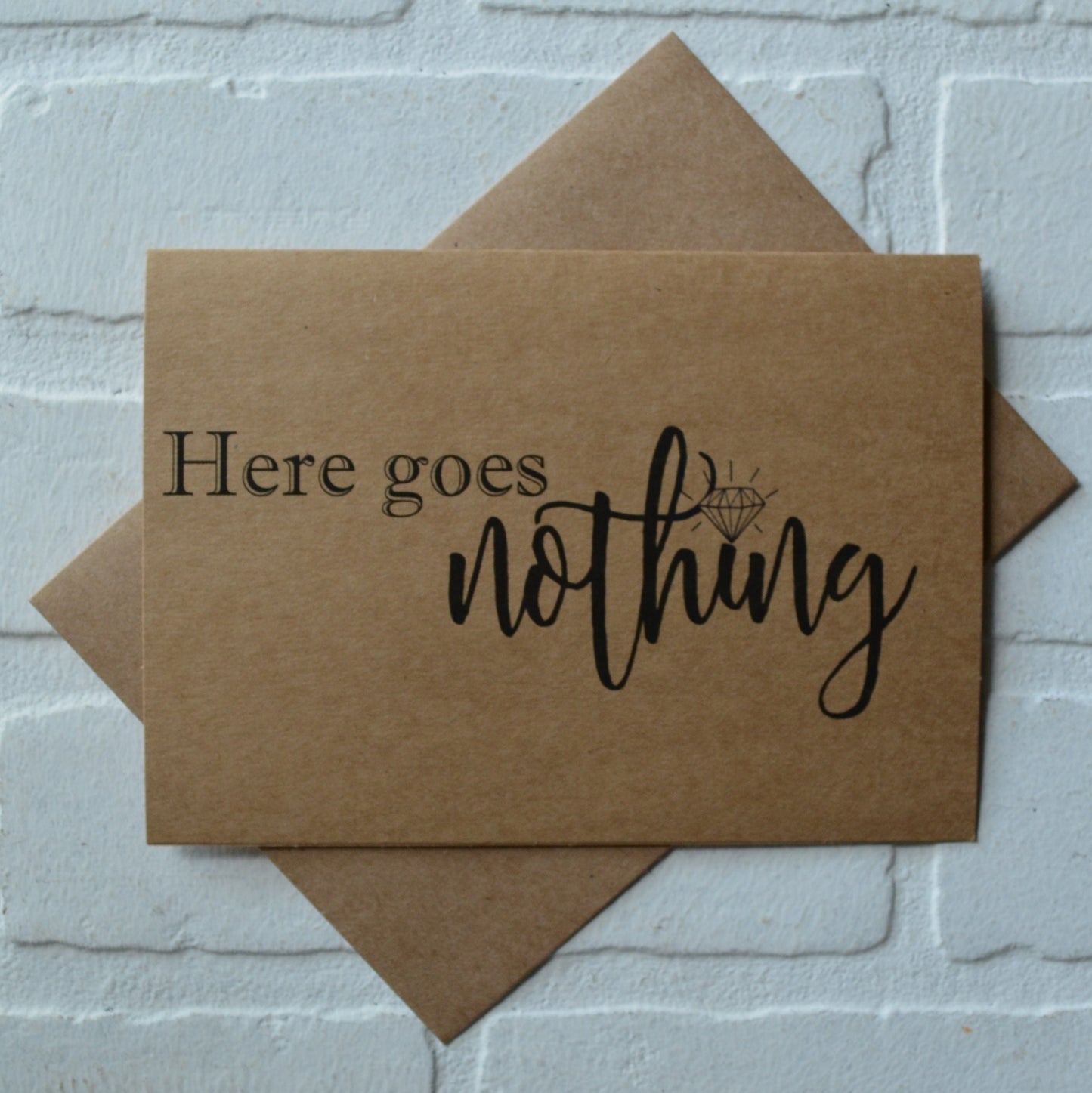 HERE GOES NOTHING | bridesmaid proposal cards | wedding party invite