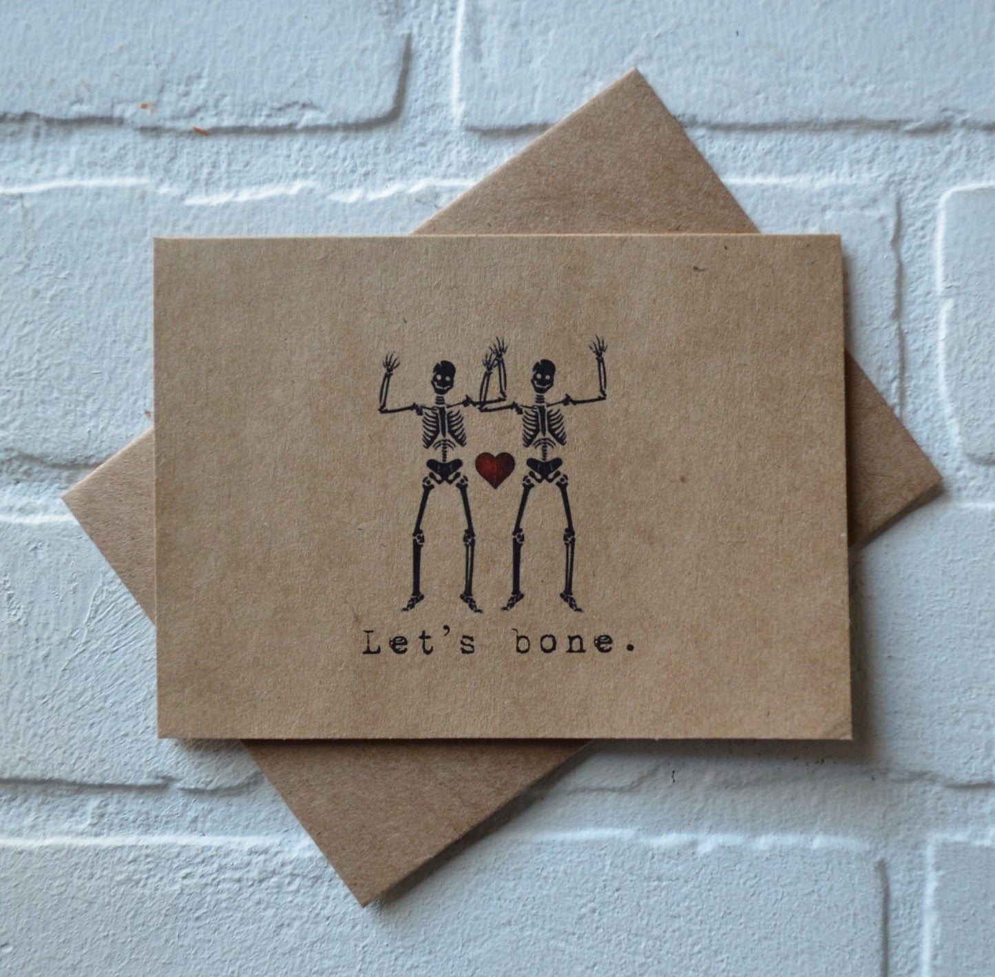 Let's Bone | Halloween Card | Love | Happy Valentine's Day Greeting Cards