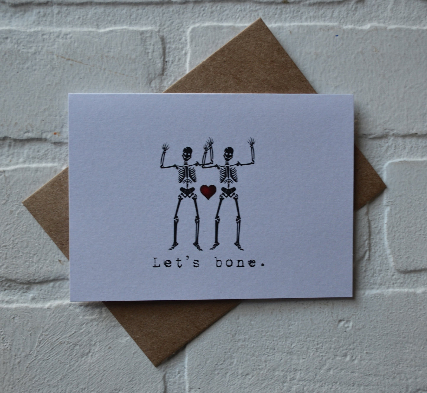 Let's Bone | Halloween Card | Love | Happy Valentine's Day Greeting Cards