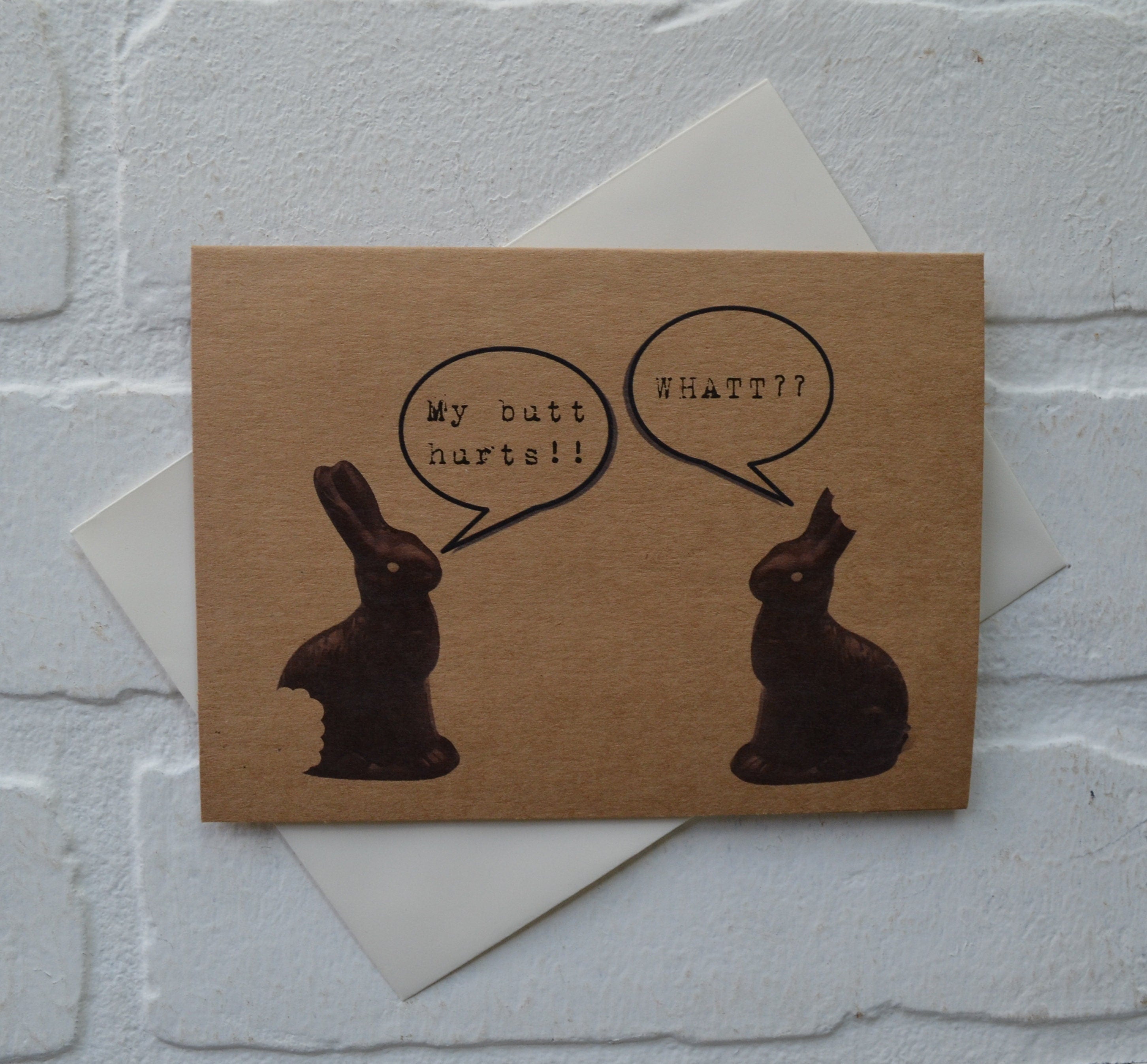 EASTER BUNNY MY BUTT HURTS WHAT | Happy Easter Card | Holiday Card –  thisandthatcreationsinc