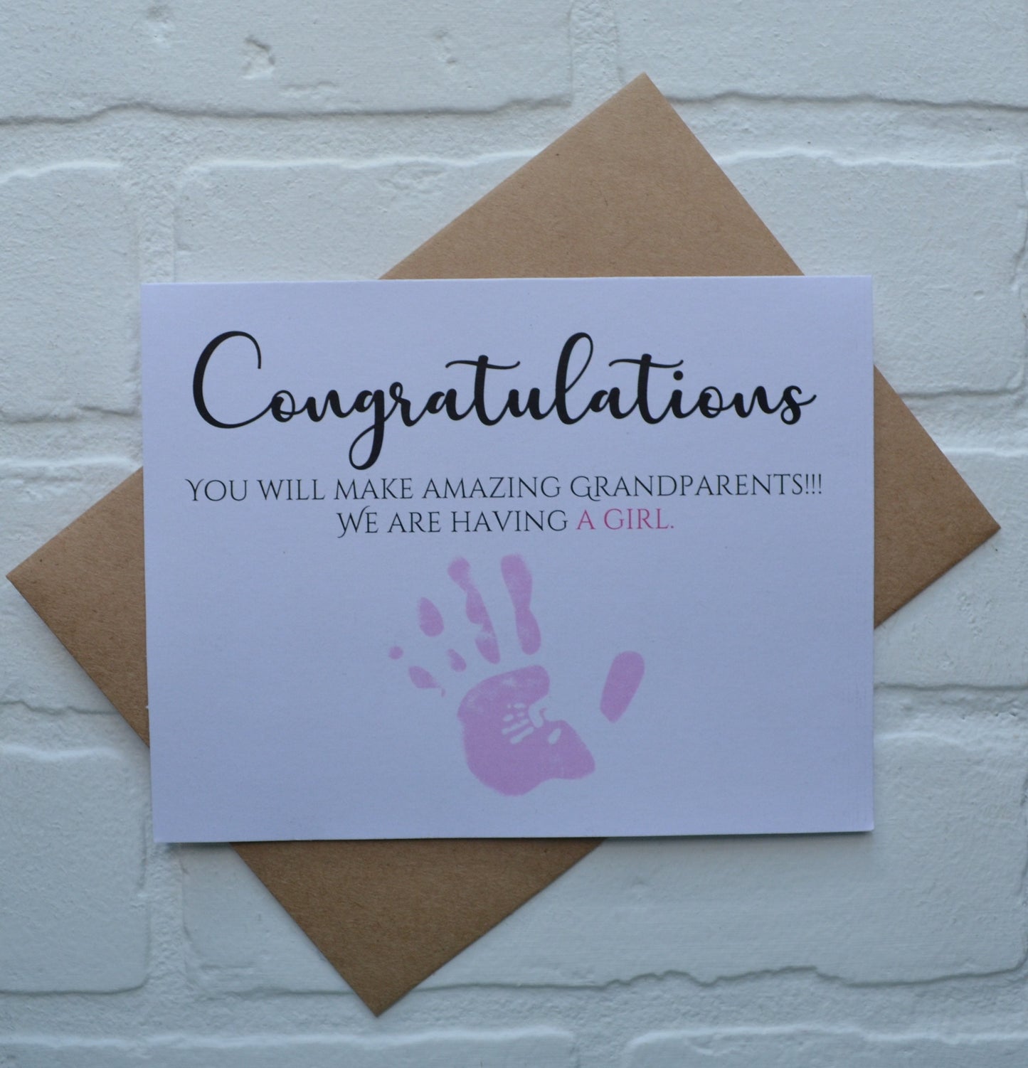Congratulations you will make amazing grandparents | new baby card | expecting grandparents