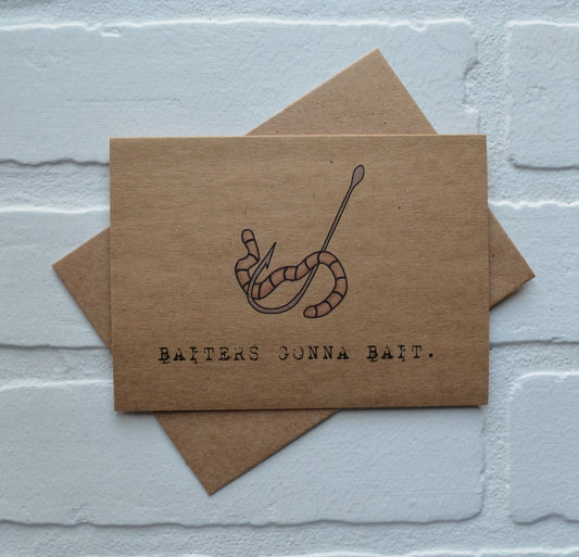 BAITERS GONNA BAIT | Fishing Card | Love | Happy Valentine's Day Greeting Cards