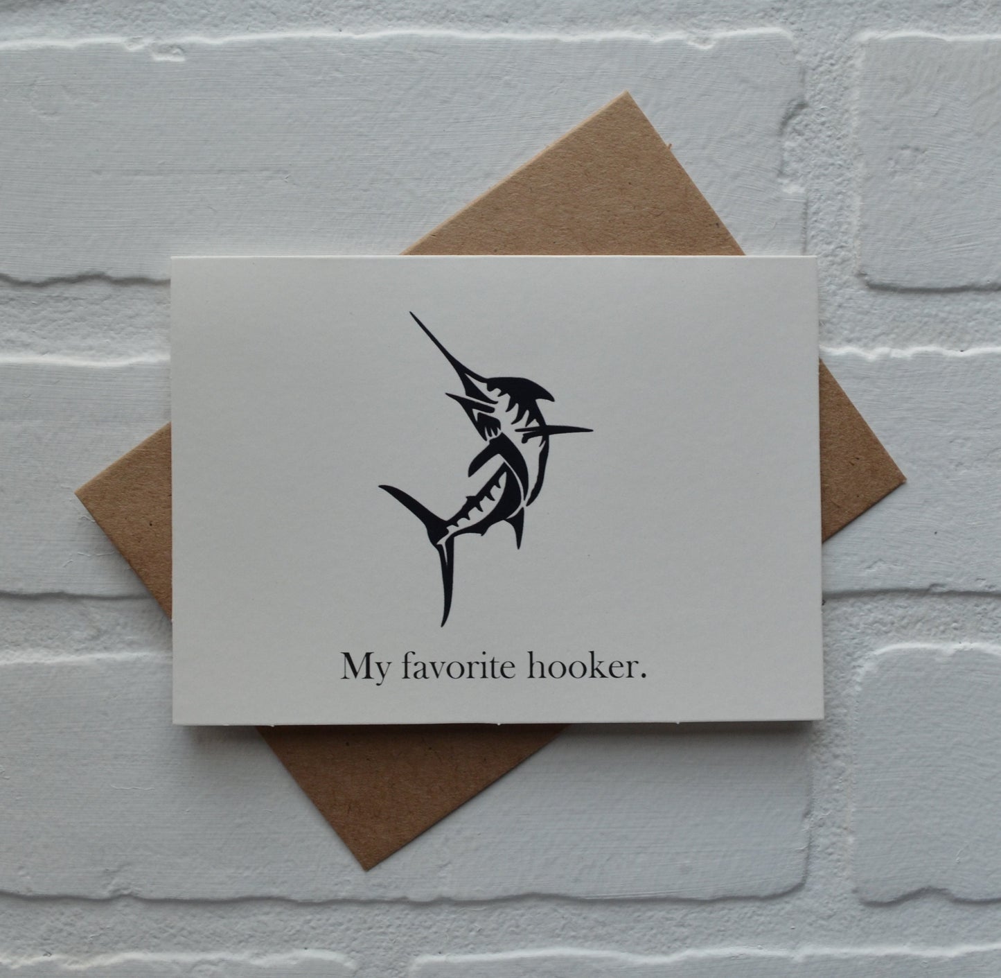 MY FAVORITE HOOKER | Fishing Card | Love | Happy Valentine's Day Greeting Cards