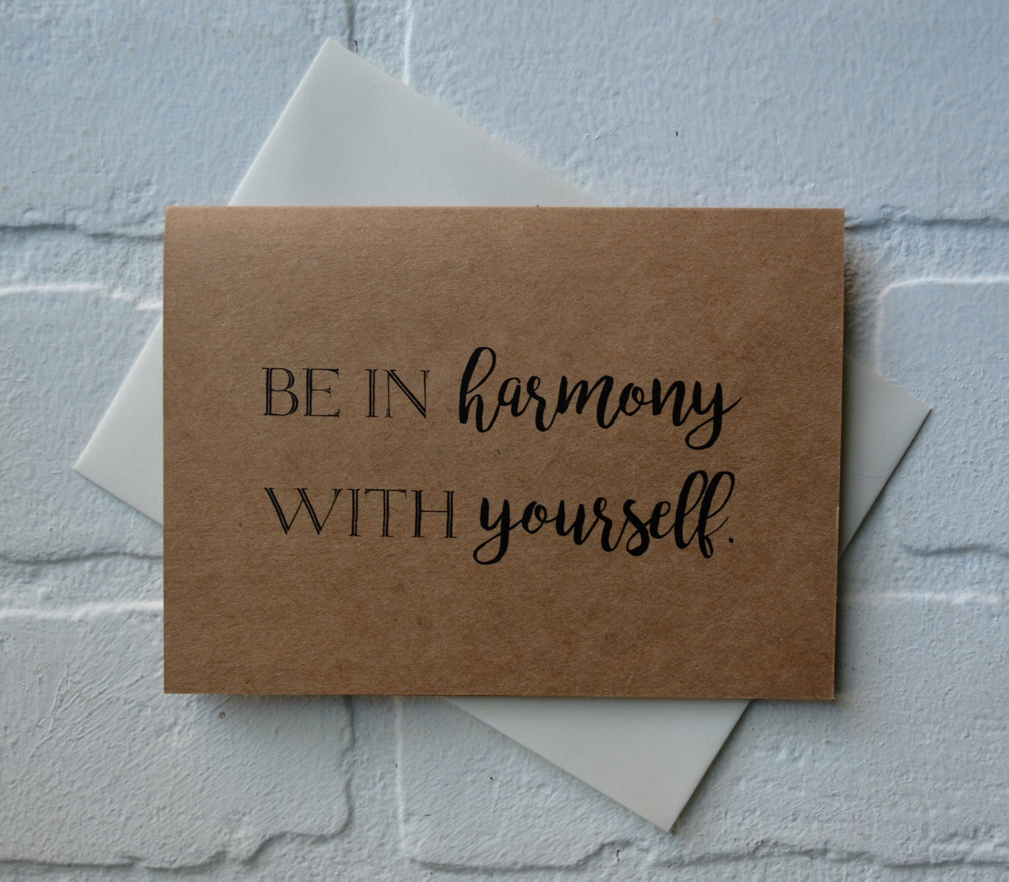 Yoga o'clock | breathe | be in harmony | born to be real | yoga greeting cards