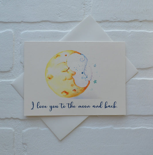 I love you to the moon and back | Happy Valentine's Day Greeting Cards | Love Card