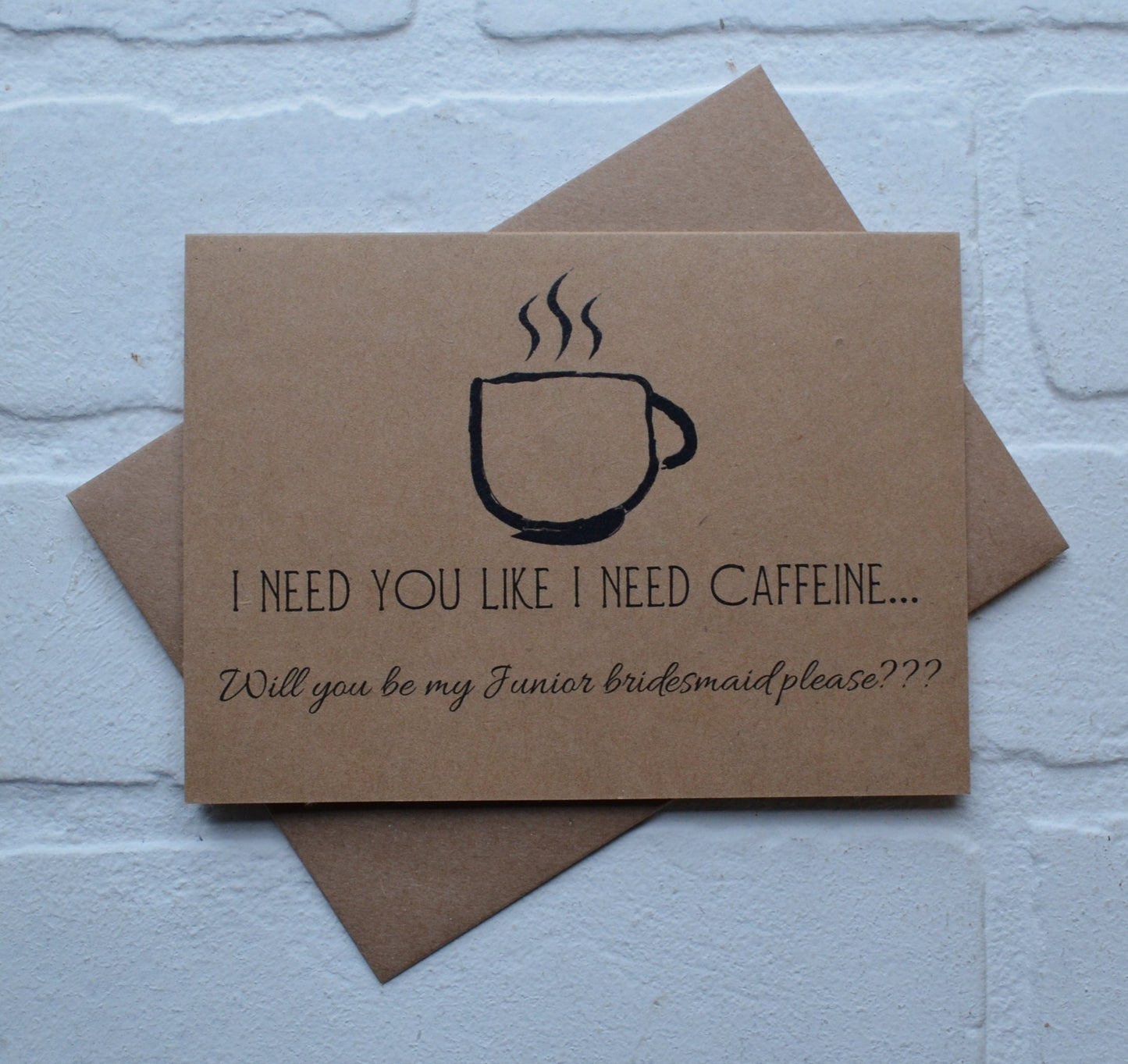 I need you like I NEED CAFFEINE bridesmaid proposal cards | wedding party invite | coffee card