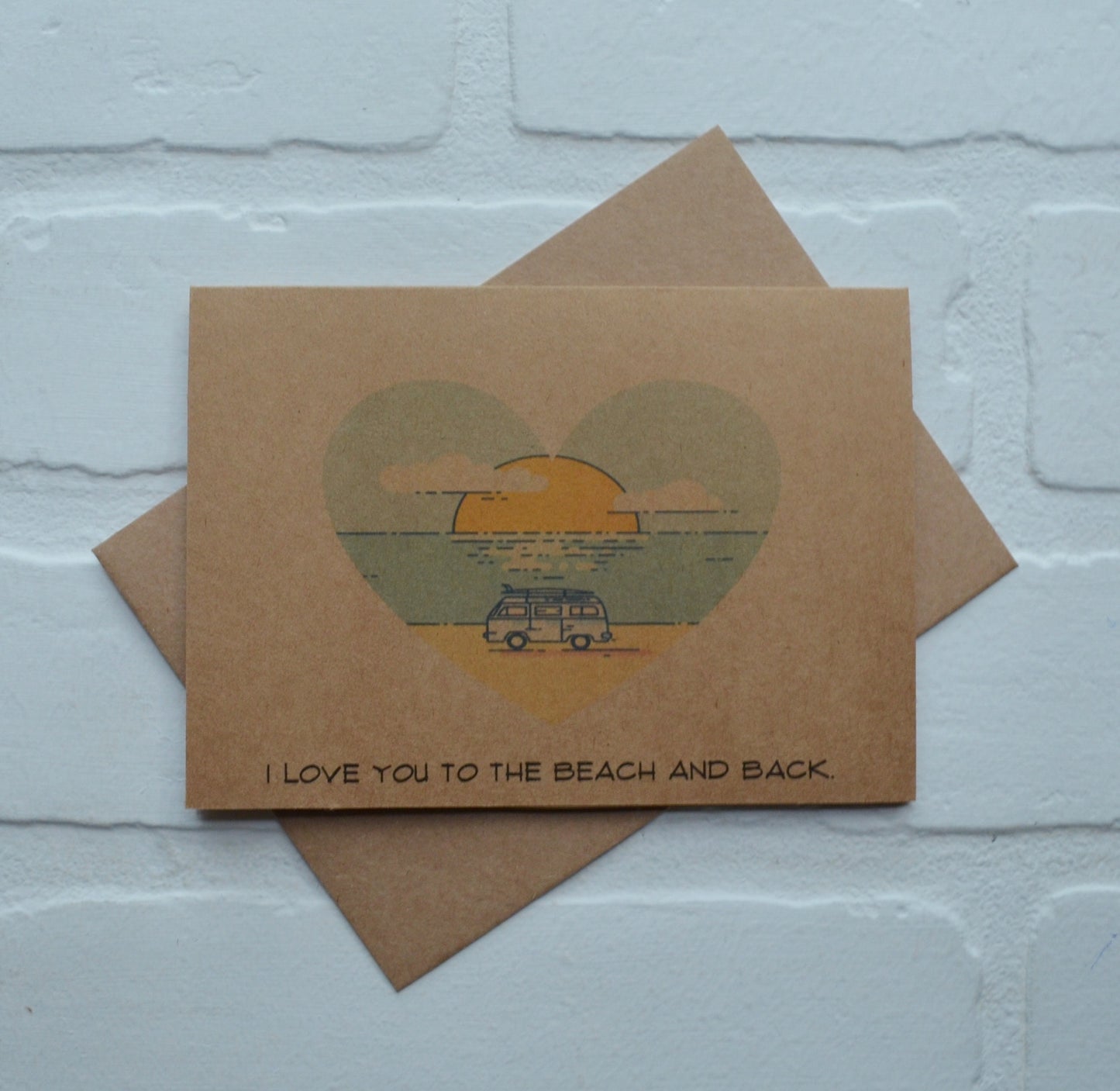 I love you to the beach and back | Happy Valentine's Day Greeting Cards | Love Card