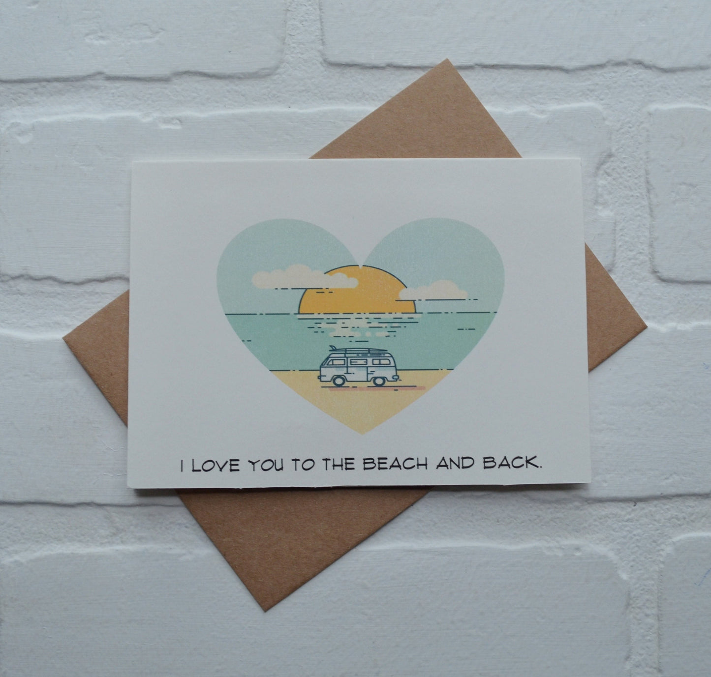 I love you to the beach and back | Happy Valentine's Day Greeting Cards | Love Card