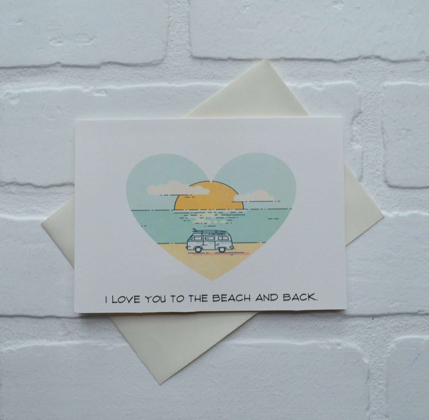 I love you to the beach and back | Happy Valentine's Day Greeting Cards | Love Card