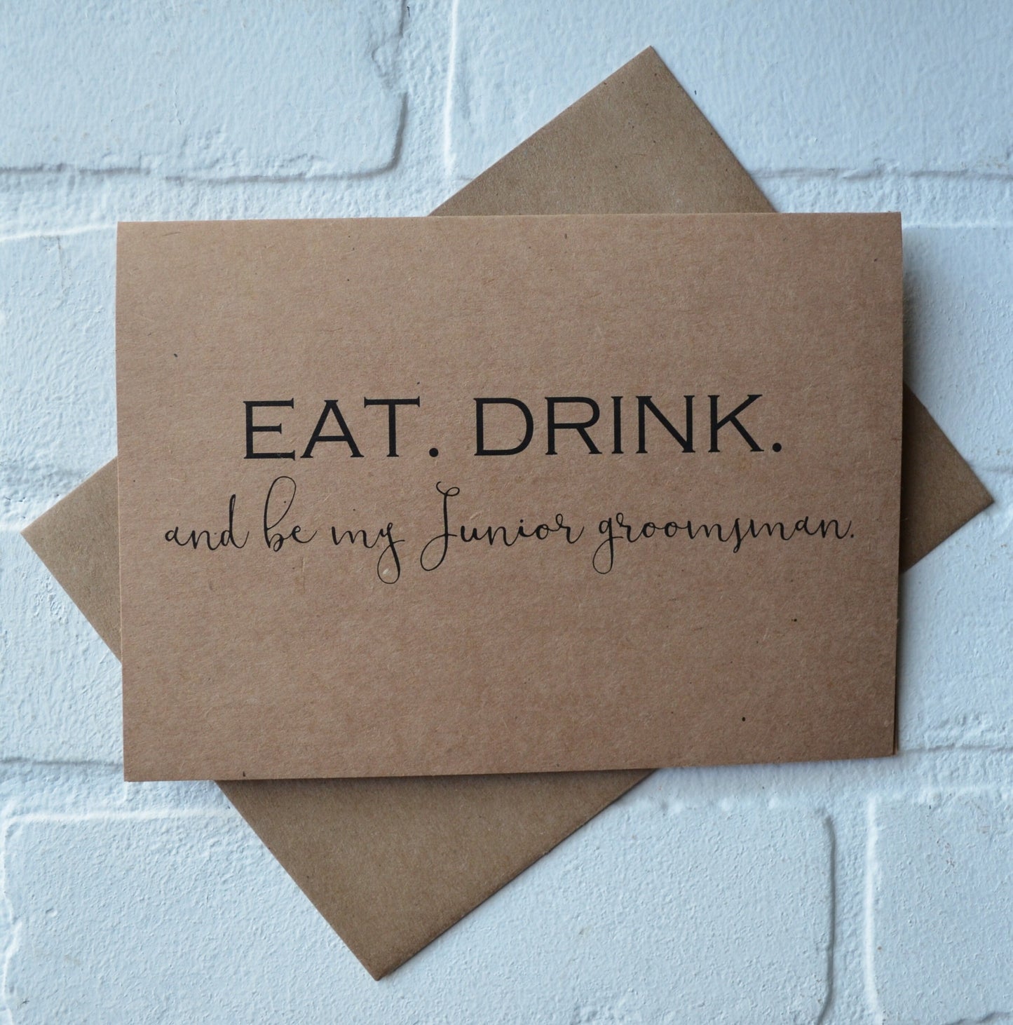 Eat drink and be my groomsman | groomsmen proposal card | wedding party invite