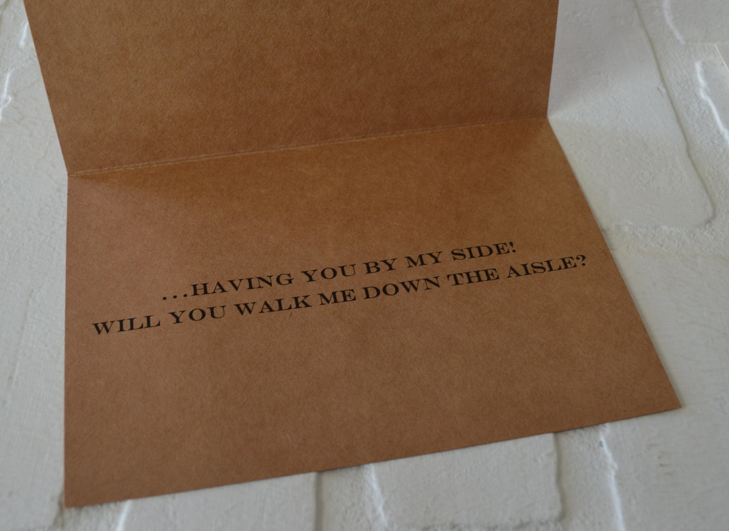 Theres only ONE thing BETTER than having you as my BROTHER | will you walk me down the aisle greeting cards
