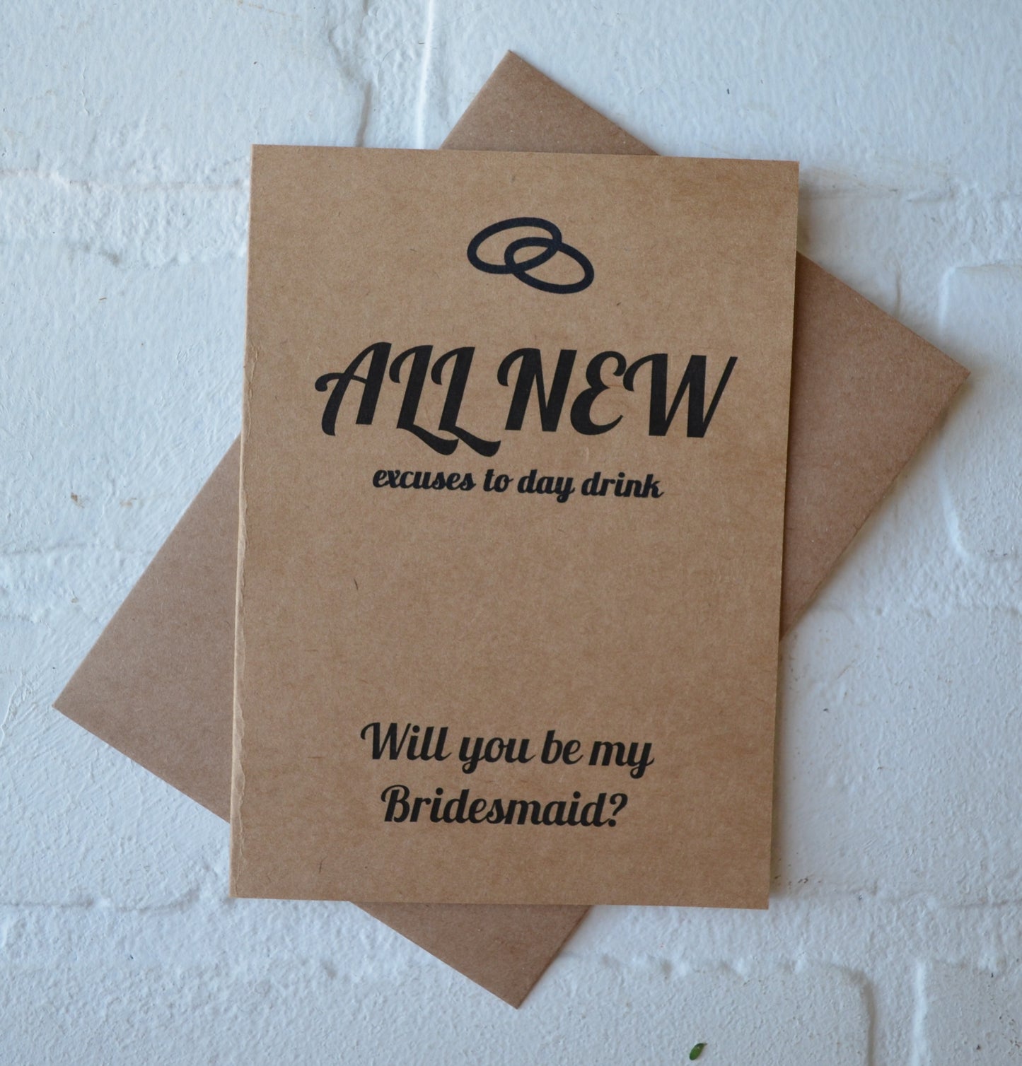 ALL NEW EXCUSE to day drink bridesmaid proposal cards | wedding bridal party invite