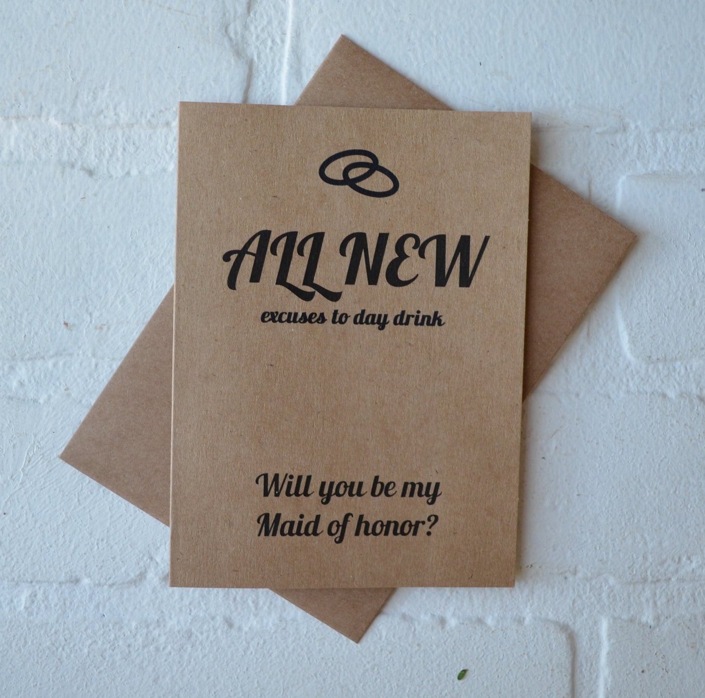 ALL NEW EXCUSE to day drink bridesmaid proposal cards | wedding bridal party invite