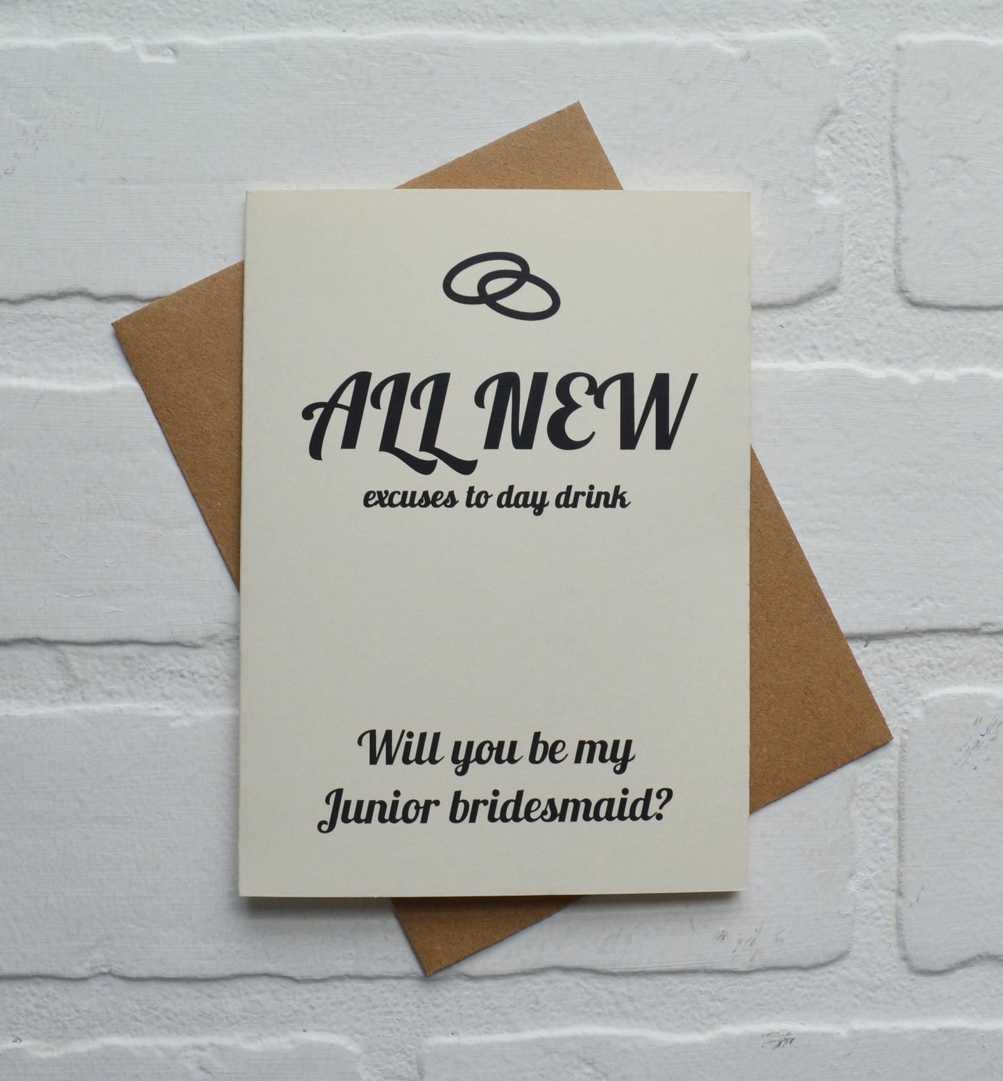 ALL NEW EXCUSE to day drink bridesmaid proposal cards | wedding bridal party invite