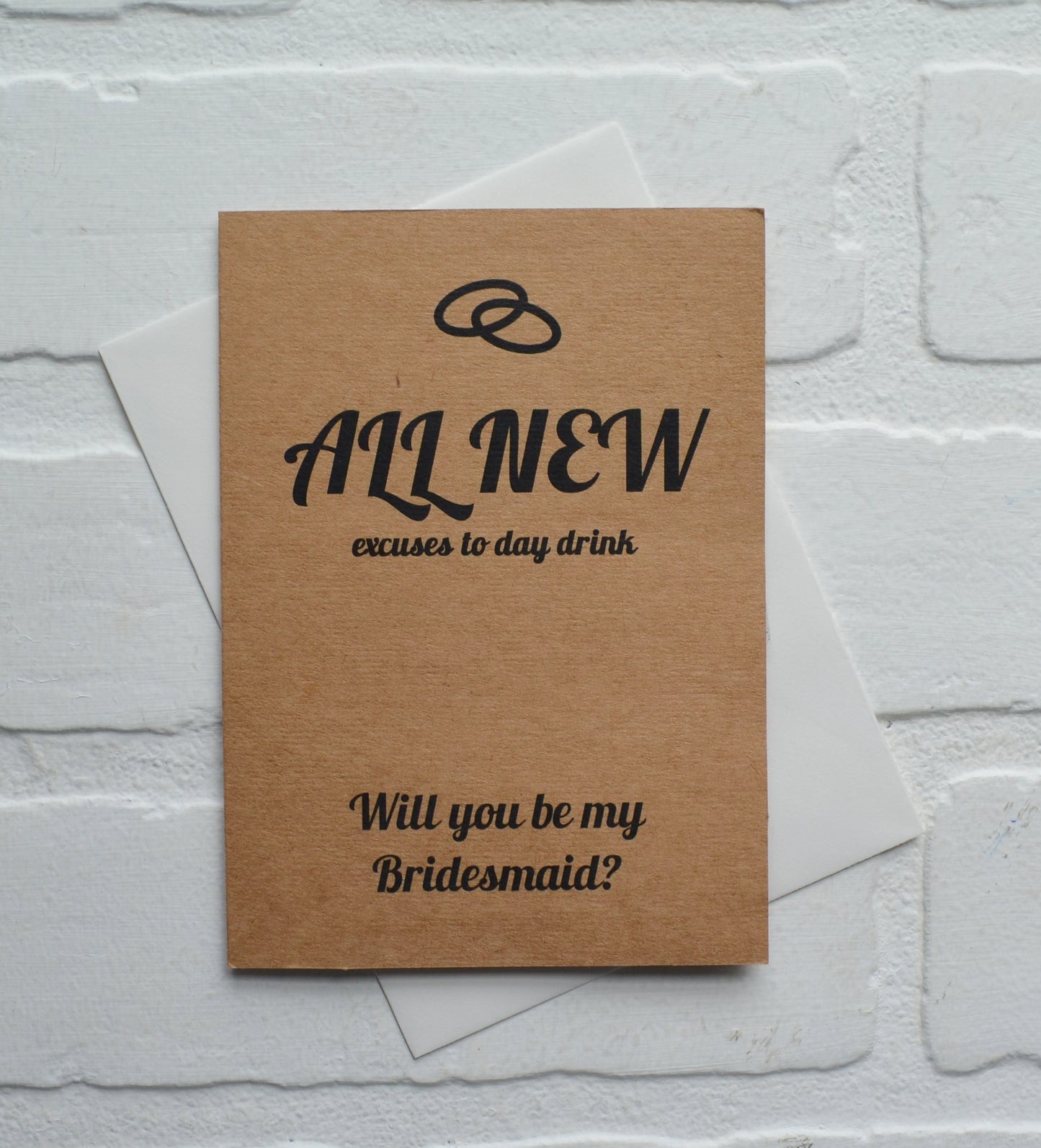 ALL NEW EXCUSE to day drink bridesmaid proposal cards | wedding bridal party invite