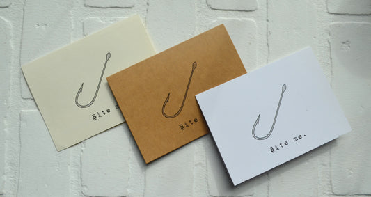 BITE ME | Fishing Card | Love | Happy Valentine's Day Greeting Cards