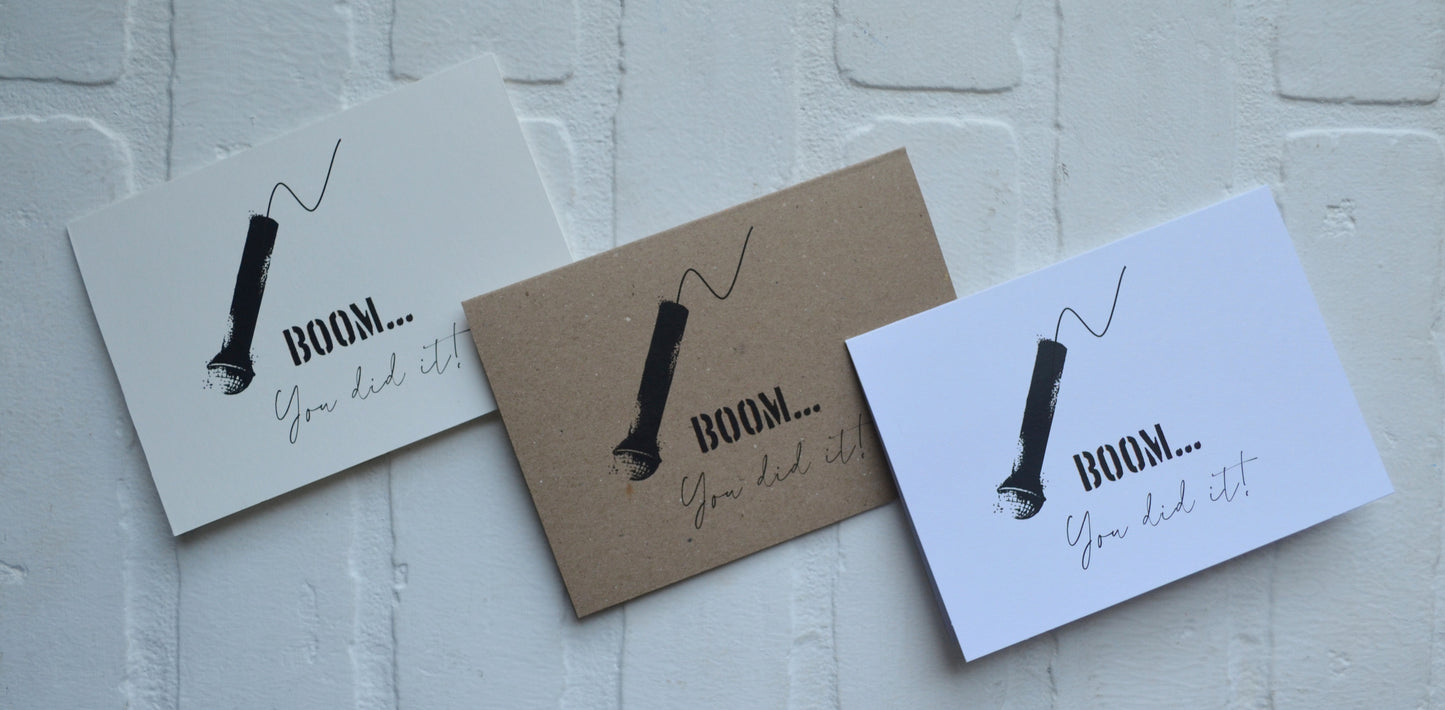 Boom you did it | greeting card | encouragement