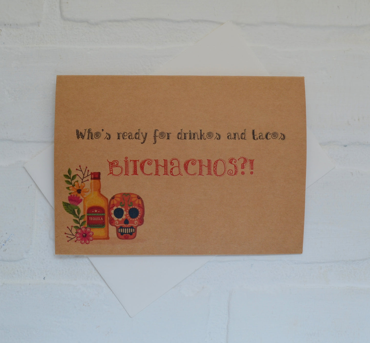 Drinkos and tacos bitch | Happy Cinco de Mayo greeting cards