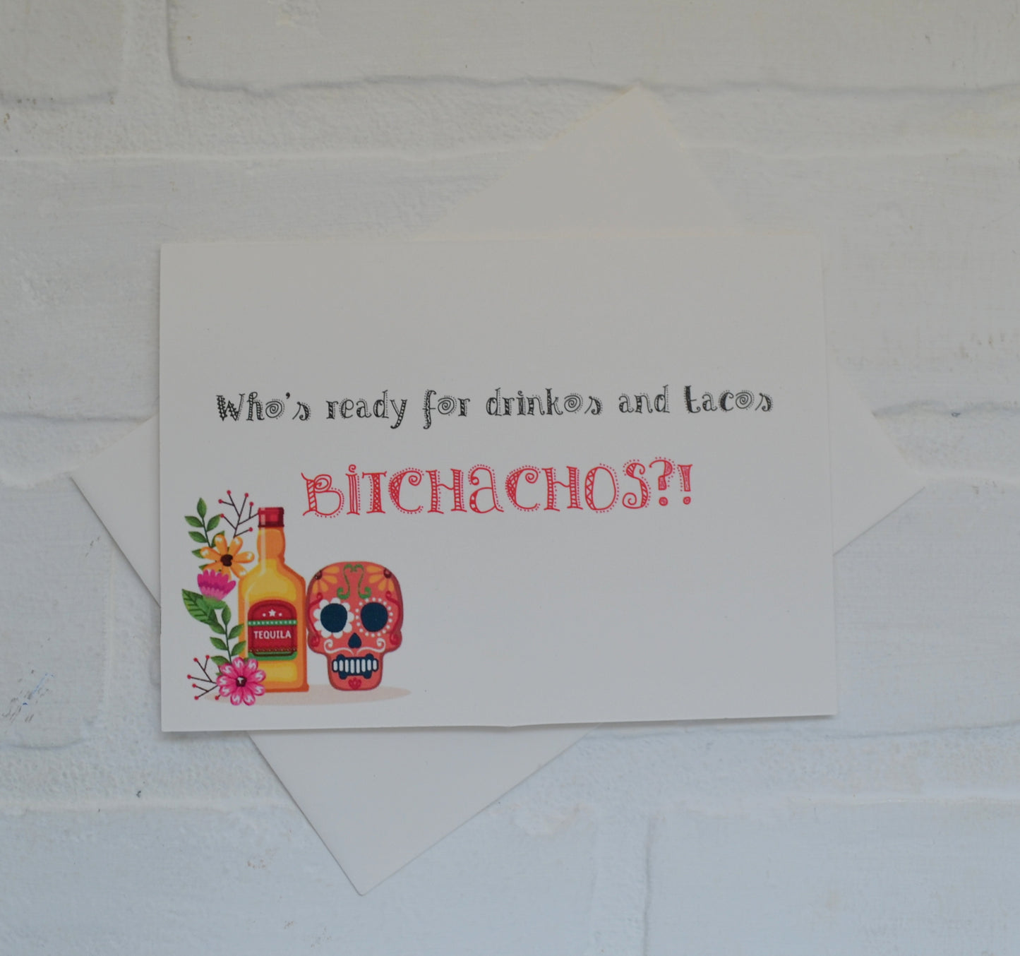 Drinkos and tacos bitch | Happy Cinco de Mayo greeting cards