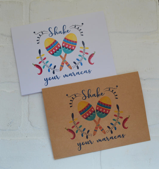 Shake your maracas | Happy Cinco de Mayo greeting cards