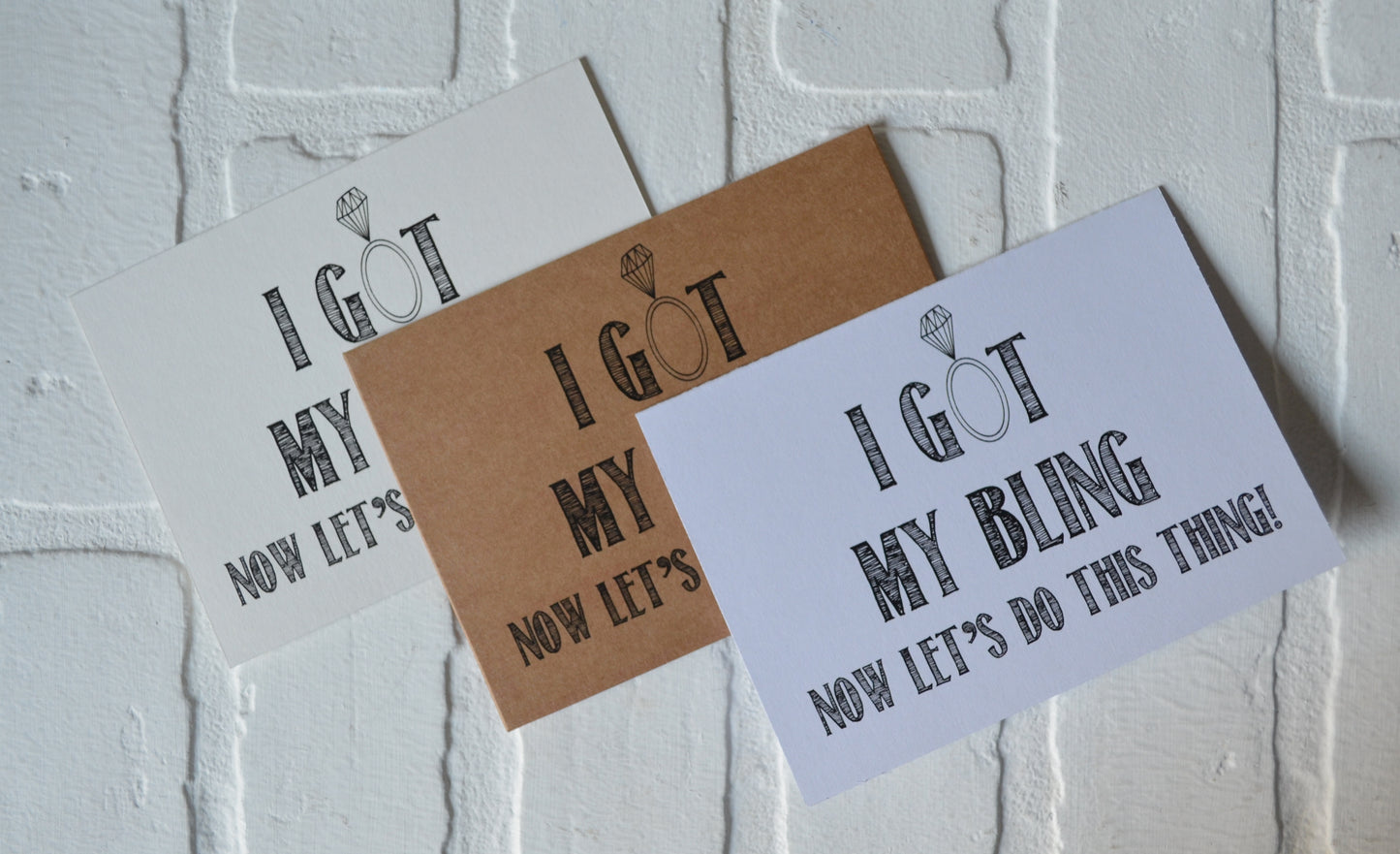 I got my bling lets do this thing bridesmaid proposal cards | wedding bridal party invite