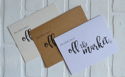 I'm officially off the market bridesmaid proposal card | wedding bridal party invite