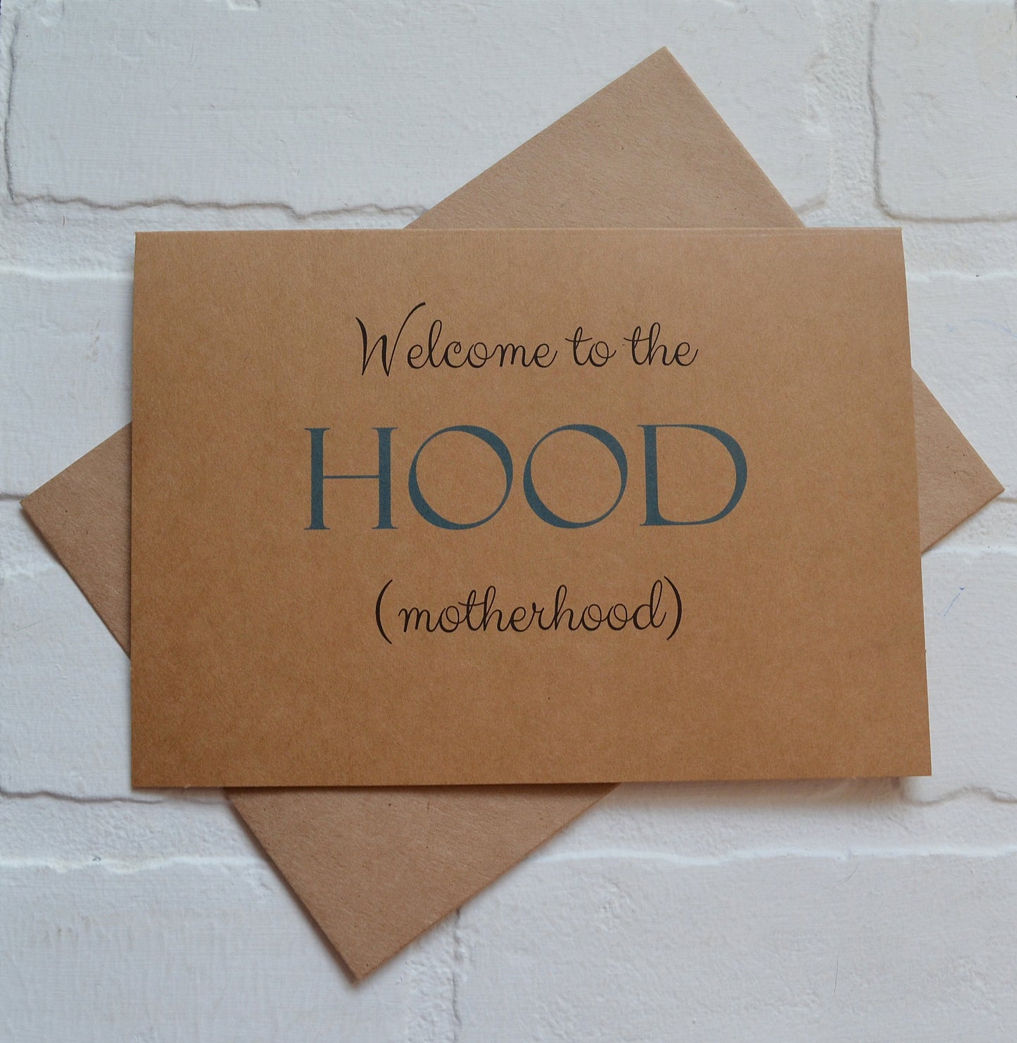 Welcome to the hood motherhood | new bay card | expecting parents