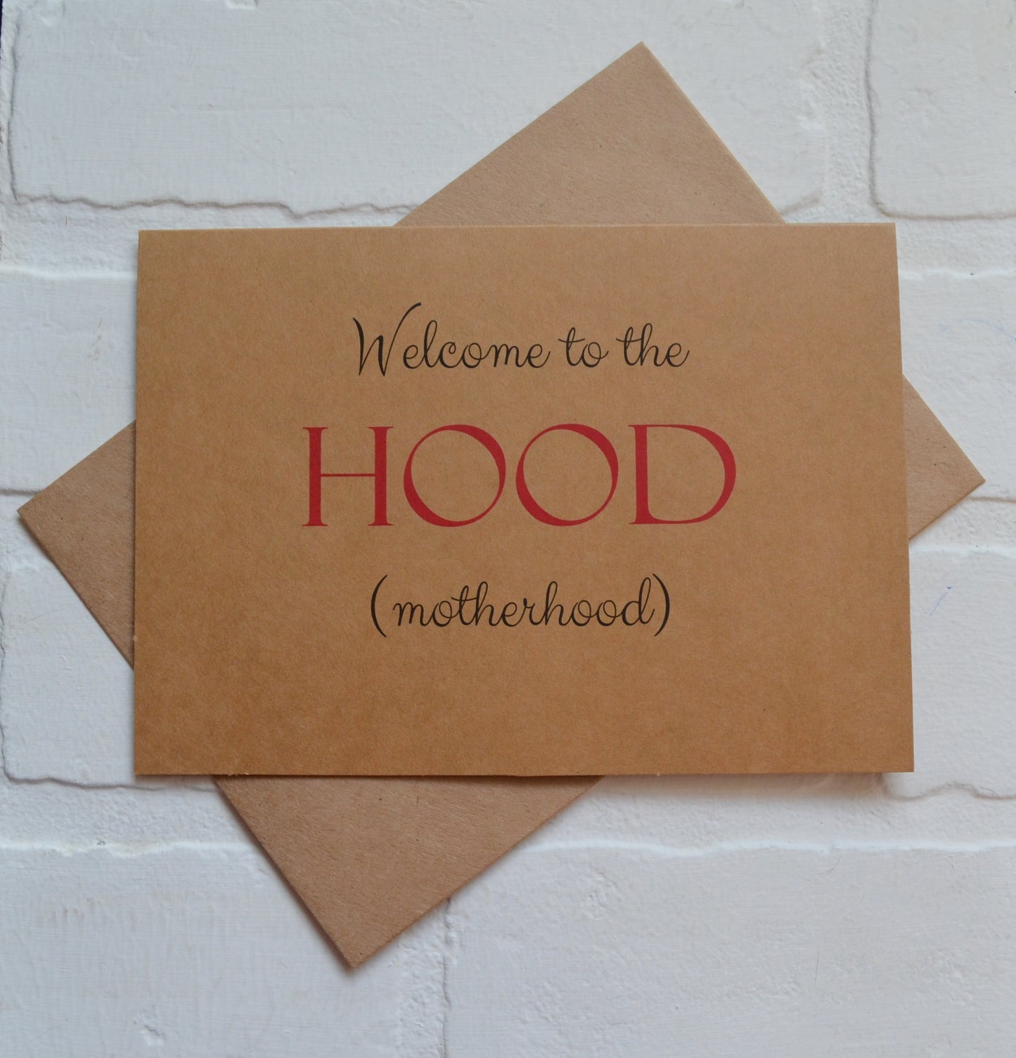 Welcome to the hood motherhood | new bay card | expecting parents