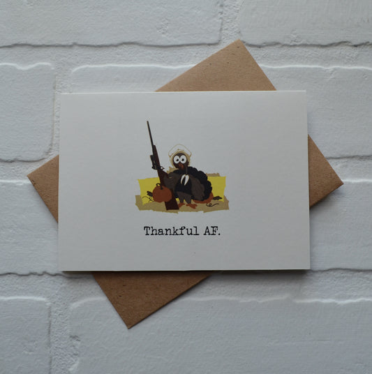 Thankful AF | Thanksgiving Fall Greeting Cards